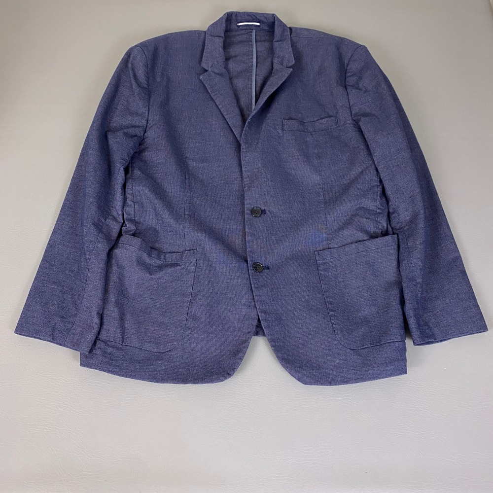 Old Navy Unstructured Blazer Mens Size XXL Blue Cotton Spandex Sport Coat Jacket